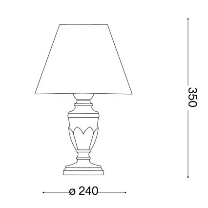 Ideal Lux - Lampe de table FIRENZE 1xE14/40W/230V dorée