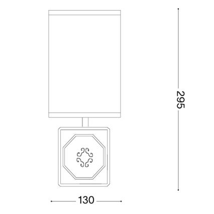 Ideal Lux - Lampe de table KALI 1xE14/40W/230V blanc/gris
