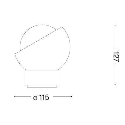 Ideal Lux - Lampe de table LED BLOOM 1xG9/3W/230V doré/beige fumé