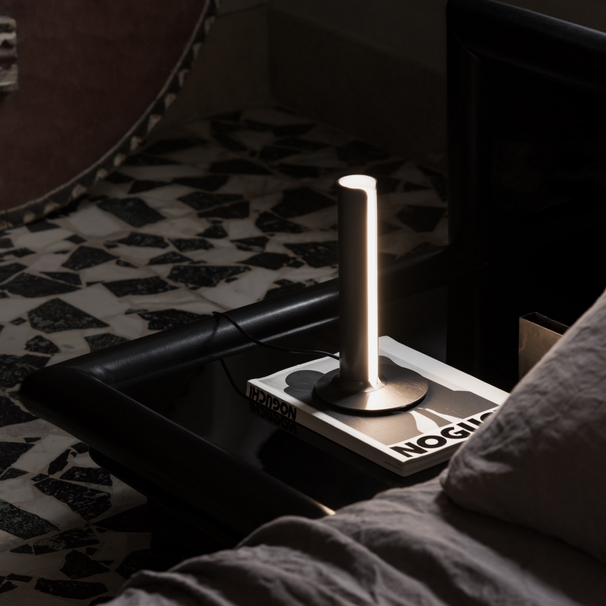 Ideal Lux - Lampe de table LED dimmable DORICA LED/8W/230V IRC 90 chrome mat