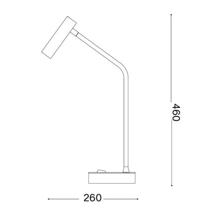 Ideal Lux - Lampe de table LED EASY LED/3,5W/230V CRI 90 blanche