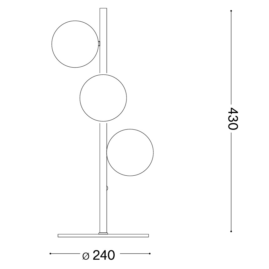 Ideal Lux - Lampe de table LED PERLAGE 3xG9/3W/230V dorée / beige fumé