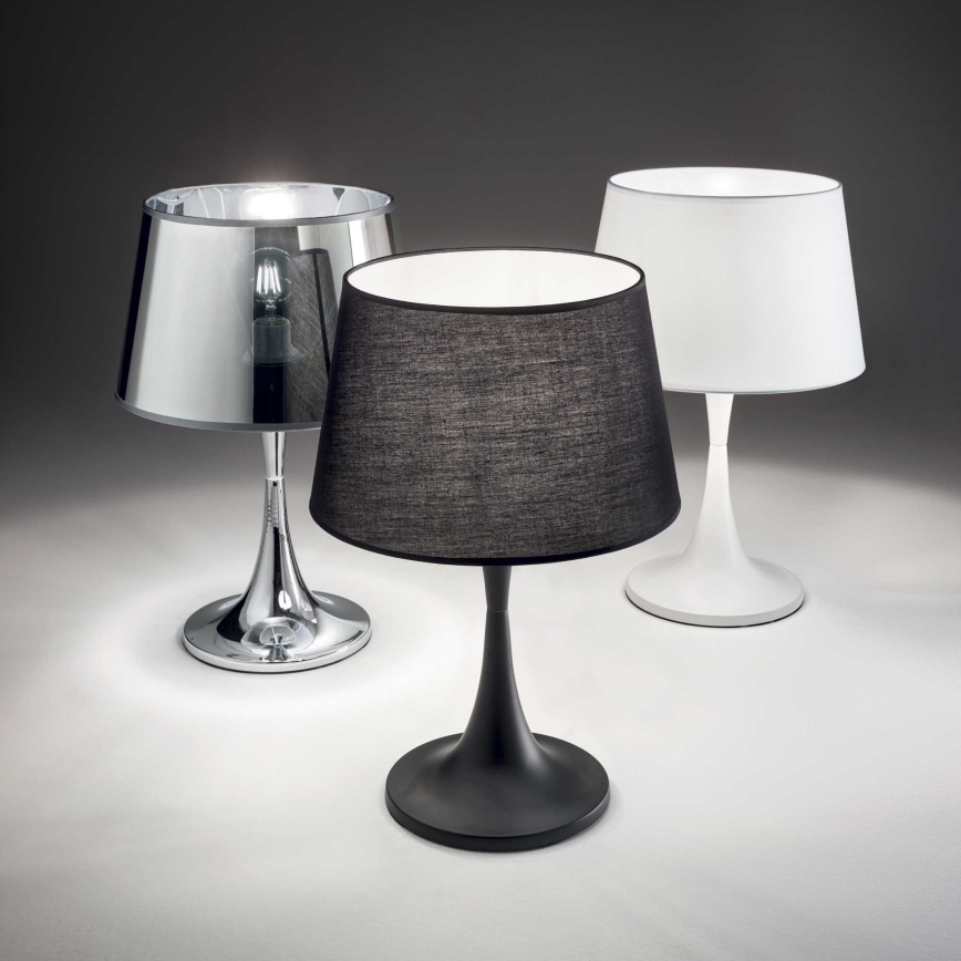 Ideal Lux - Lampe de table LONDON 1xE27/60W/230V chrome brillant
