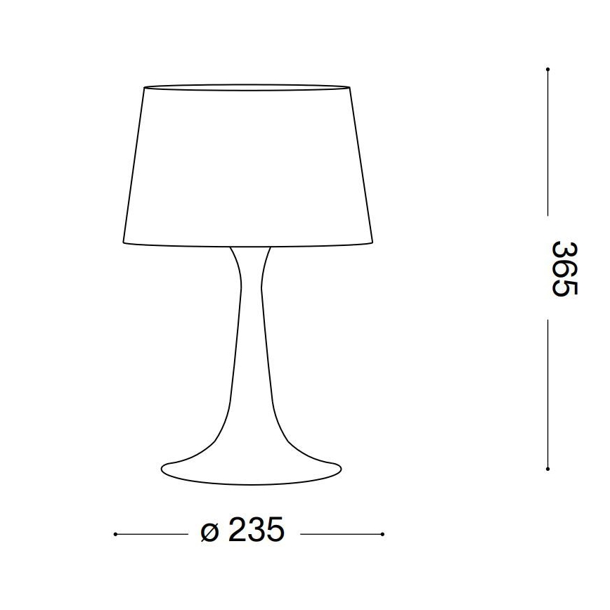 Ideal Lux - Lampe de table LONDON 1xE27/60W/230V chrome brillant