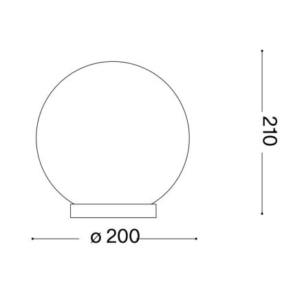 Ideal Lux - Lampe de table MAPA 1xE27/42W/230V Ø 20 cm blanche