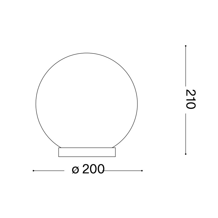 Ideal Lux - Lampe de table MAPA 1xE27/42W/230V Ø 20 cm blanche