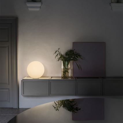Ideal Lux - Lampe de table MAPA 1xE27/42W/230V Ø 30 cm blanche
