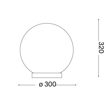 Ideal Lux - Lampe de table MAPA 1xE27/42W/230V Ø 30 cm blanche