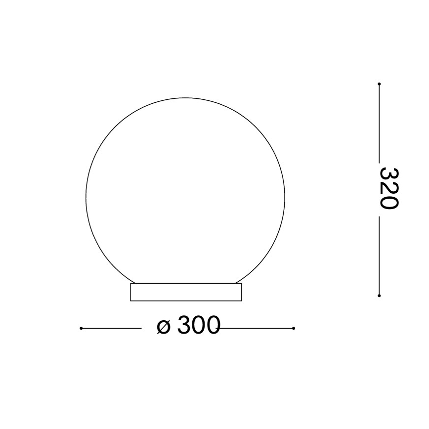 Ideal Lux - Lampe de table MAPA 1xE27/42W/230V Ø 30 cm blanche