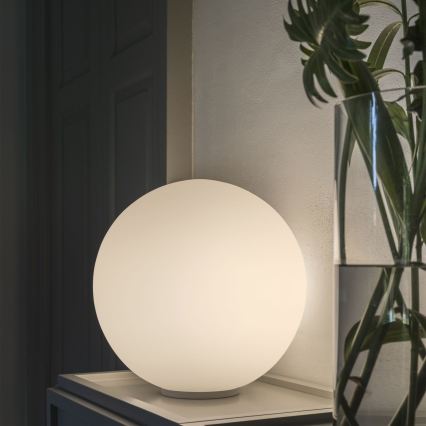 Ideal Lux - Lampe de table MAPA 1xE27/42W/230V Ø 40 cm blanche