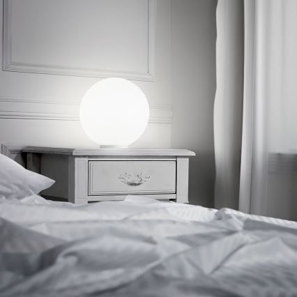 Ideal Lux - Lampe de table MAPA 1xE27/42W/230V Ø 40 cm blanche