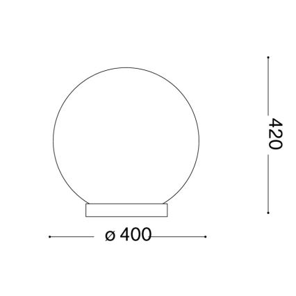 Ideal Lux - Lampe de table MAPA 1xE27/42W/230V Ø 40 cm blanche