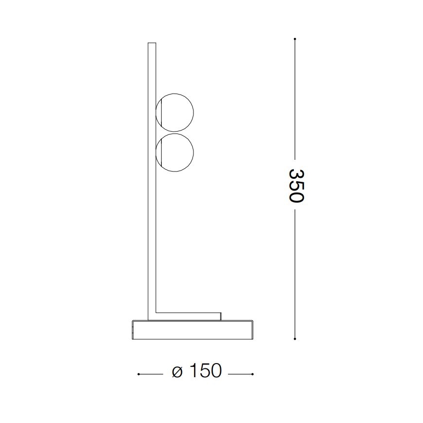 Ideal Lux - Lampe de table PING PONG 2xLED/3W/230V CRI 90 noir