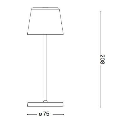 Ideal Lux - Lampe de table d'extérieur tactile à intensité variable CUTE LED/2,5W/3,7V USB 2200-2700K 3000 mAh IP65 marron