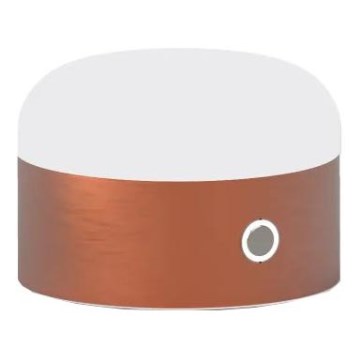 Ideal Lux - Lampe de table tactile LED dimmable MIGNON LED/5W/5V 1500 mAh Ø 10 cm IRC 90 cuivre