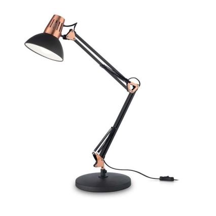 Ideal Lux - Lampe de table WALLY 1xE27/42W/230V noir/cuivré