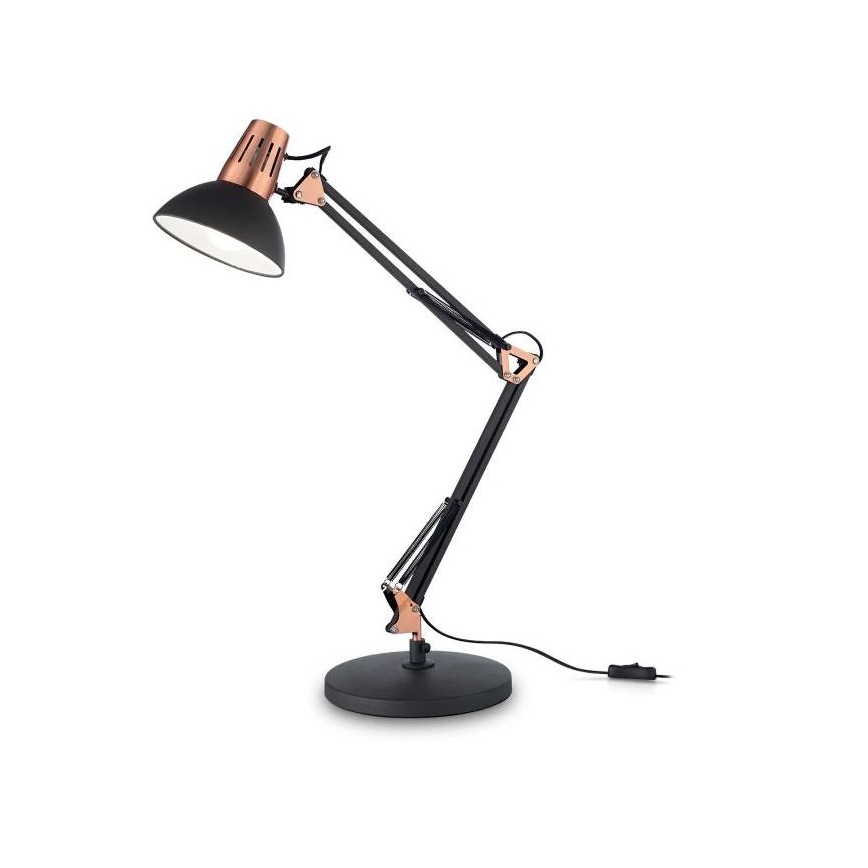 Ideal Lux - Lampe de table WALLY 1xE27/42W/230V noir/cuivré