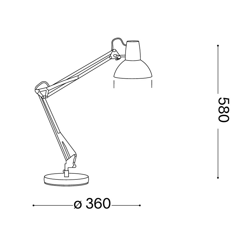 Ideal Lux - Lampe de table WALLY 1xE27/42W/230V noir/cuivré