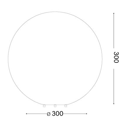 Ideal Lux - Lampe d'extérieur DORIS 1xE27/60W/230V Ø 30 cm IP44 grise