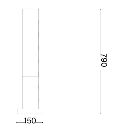 Ideal Lux - Lampe d'extérieur EDO OUTDOOR 1xGX53/15W/230V 79 cm IP65 marron