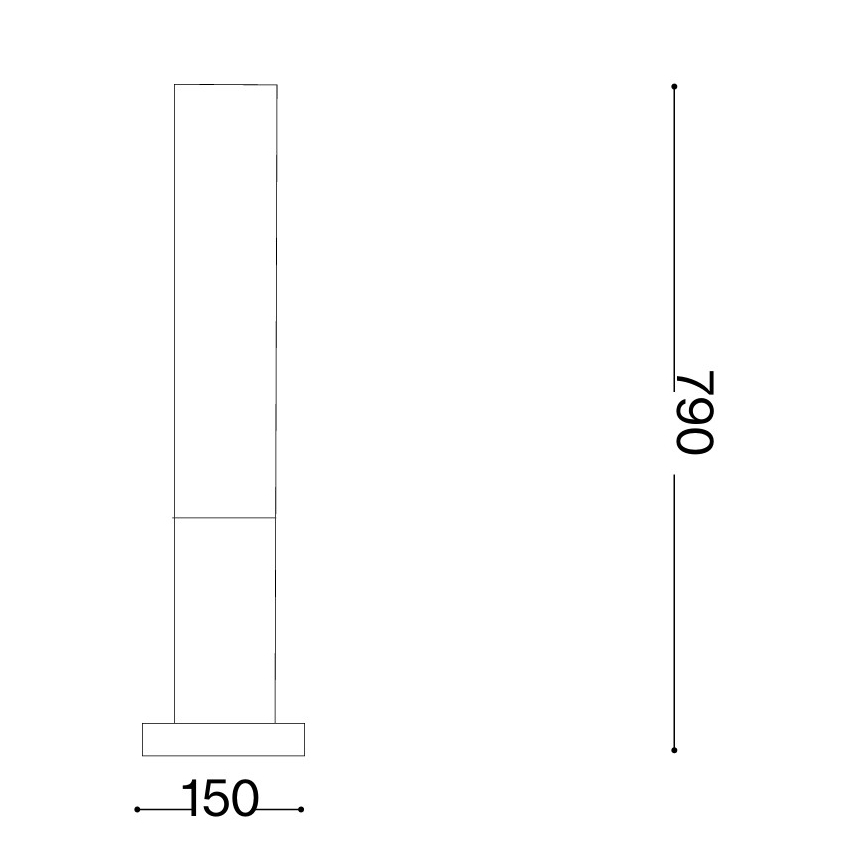 Ideal Lux - Lampe d'extérieur EDO OUTDOOR 1xGX53/15W/230V 79 cm IP65 marron