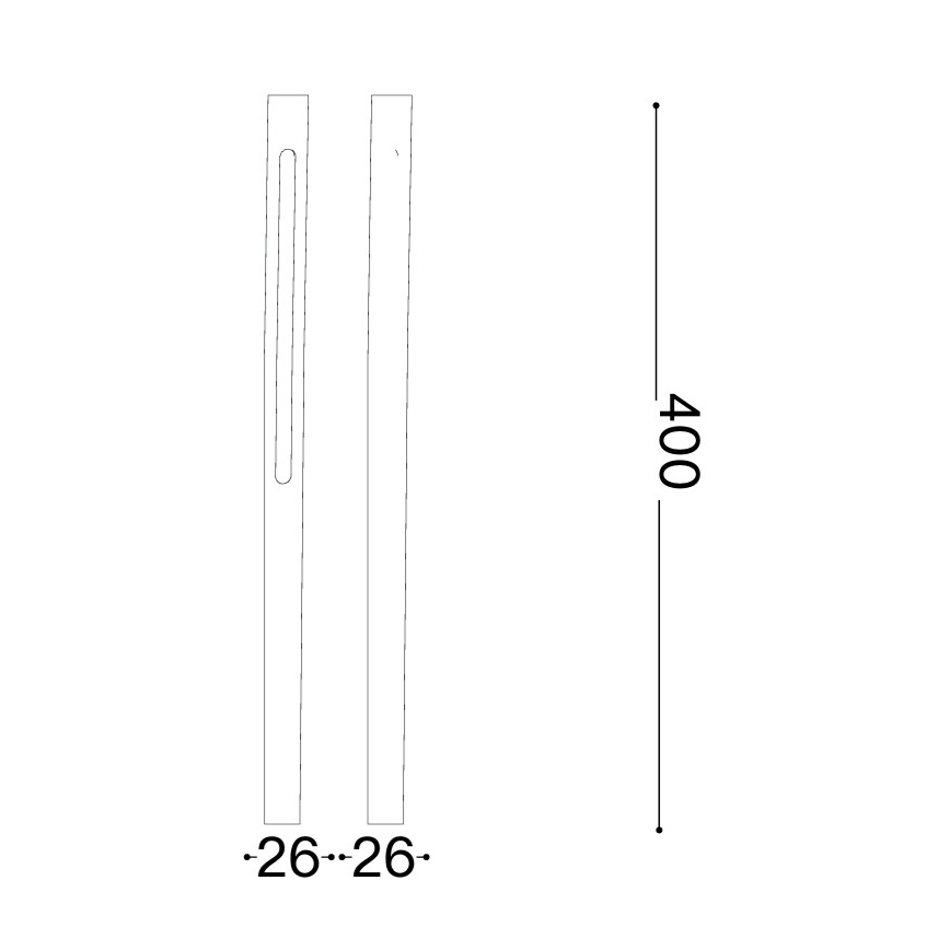 Ideal Lux - Lampe d'extérieur LED JEDI, 7 W, 230 V, 40 cm, IRC 90, IP65, marron