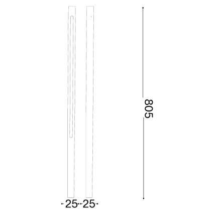 Ideal Lux - Lampe d'extérieur LED JEDI LED/12W/230V 80 cm CRI 90 IP65 marron