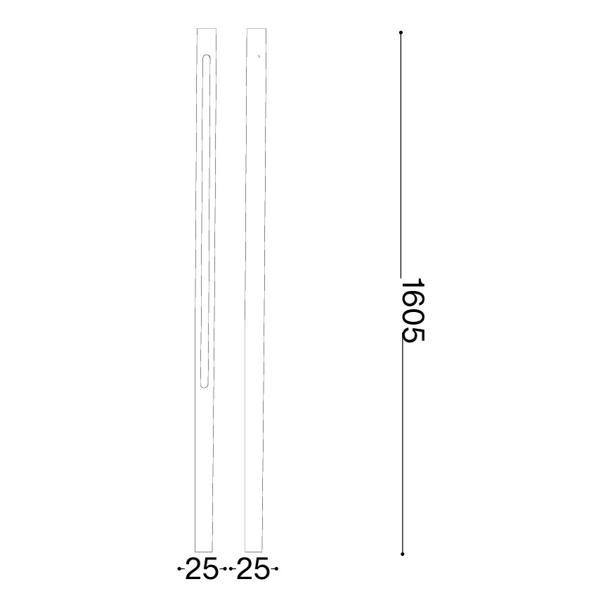 Ideal Lux - Lampe d'extérieur LED JEDI LED/25W/230V 160 cm CRI 90 IP65 anthracite