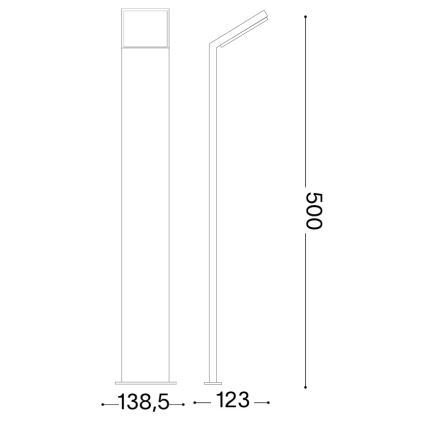 Ideal Lux - Lampe d'extérieur LED STYLE LED/8,5W/230V 3000K 50 cm IRC 90 IP54 marron
