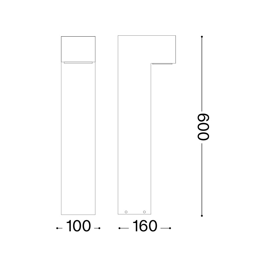 Ideal Lux - lampe d'extérieur SIRIO 2xGX53/9W/230V, 60 cm, IP65, marron