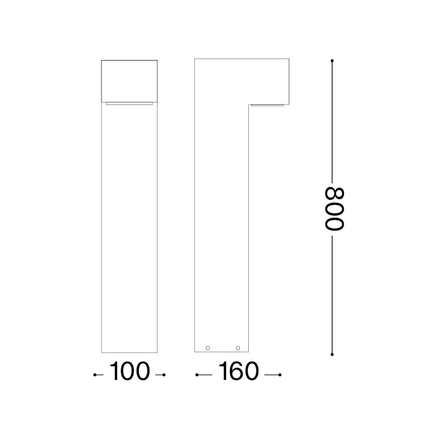 Ideal Lux - Lampe d'extérieur SIRIO 2xGX53/9W/230V 80 cm IP65 marron