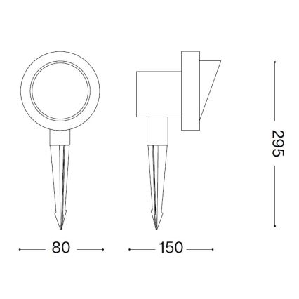 Ideal Lux - Lampe d'extérieur TERRA 1xGU10/28W/230V IP65 marron