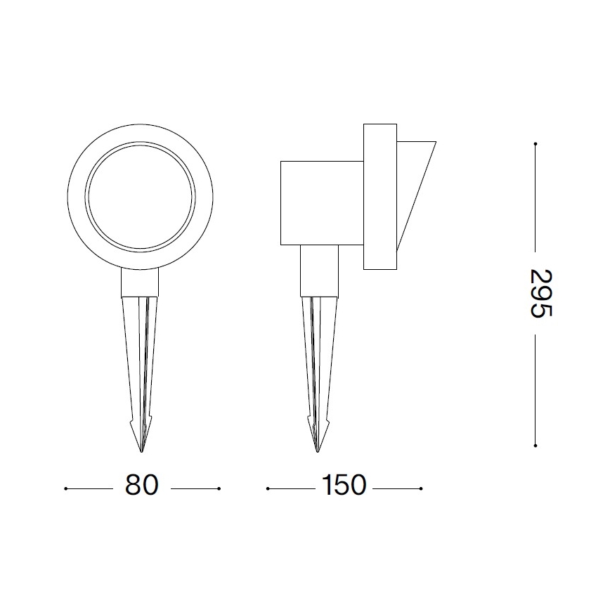 Ideal Lux - Lampe d'extérieur TERRA 1xGU10/28W/230V IP65 marron