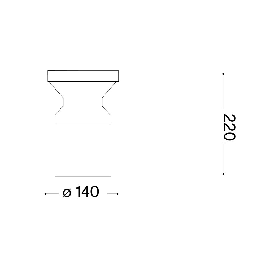Ideal Lux - Lampe d'extérieur TORRE 1xE27/15W/230V 22 cm IP65 noire