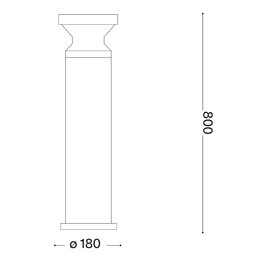 Ideal Lux - Lampe d'extérieur TORRE 1xE27/15W/230V 80 cm IP65 marron