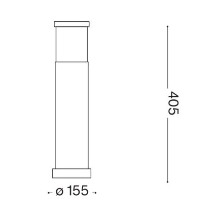 Ideal Lux - Lampe d'extérieur TRONCO 1xE27/42W/230V 40 cm IP65 anthracite