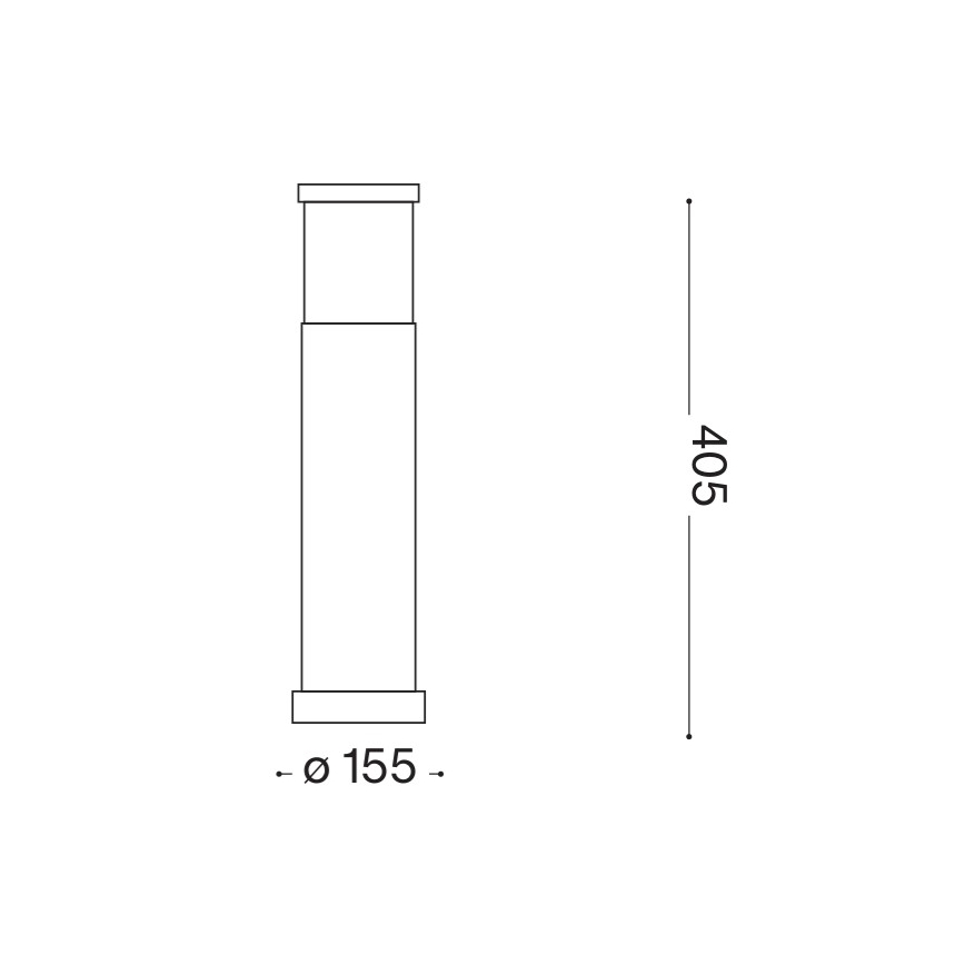 Ideal Lux - Lampe d'extérieur TRONCO 1xE27/42W/230V 40 cm IP65 noire