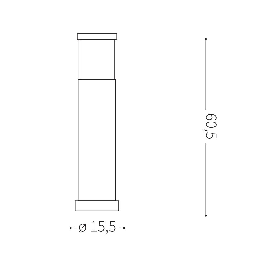 Ideal Lux - Lampe d'extérieur TRONCO 1xE27/42W/230V 60 cm IP65 anthracite