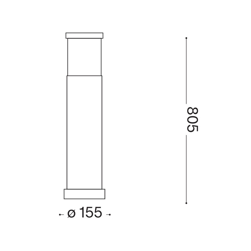 Ideal Lux - Lampe d'extérieur TRONCO 1xE27/42W/230V 80 cm IP65 marron