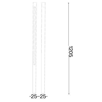 Ideal Lux - Lampe extérieure à LED JEDI LED/19W/230V 120 cm IRC 90 IP65 marron