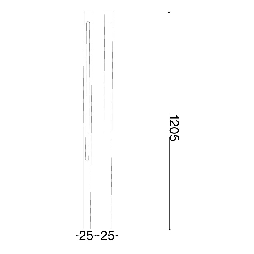 Ideal Lux - Lampe extérieure à LED JEDI LED/19W/230V 120 cm IRC 90 IP65 marron