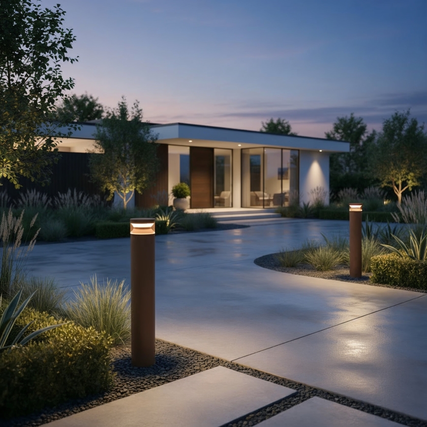 Ideal Lux - Lampe extérieure BOEING LED/14W/230V 100 cm CRI 90 IP65 marron