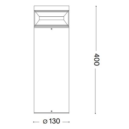 Ideal Lux - Lampe extérieure BOEING LED/14W/230V 40 cm CRI 90 IP65 anthracite