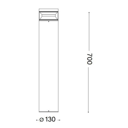 Ideal Lux - Lampe extérieure BOEING LED/14W/230V d. 70 cm CRI 90 IP65 marron