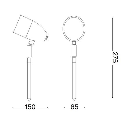 Ideal Lux - Lampe extérieure INSIDE 1xG9/15W/230V 27,5 cm IP54 noir