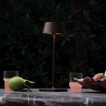 Ideal Lux - Lampe extérieure tactile dimmable PURE LED/1,5W/3,7V 2200 mAh IRC 90 IP54 marron
