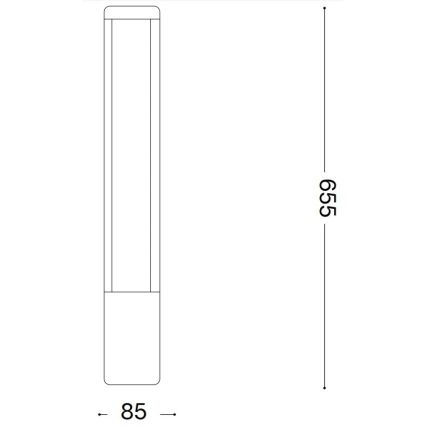 Ideal Lux - Lampe extérieure TIFONE LED/8,5W/230V 65,5 cm IP65 anthracite