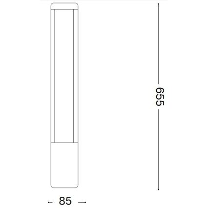 Ideal Lux - Lampe extérieure TIFONE LED/8,5W/230V 65,5 cm IP65 anthracite