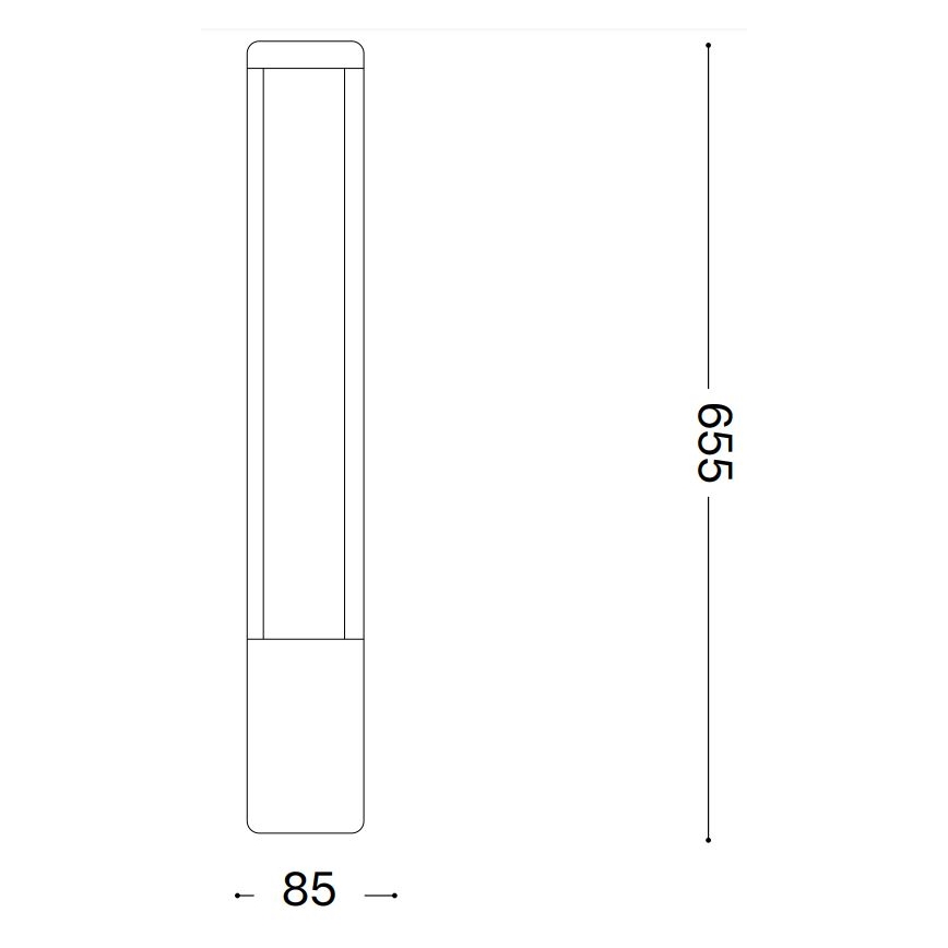 Ideal Lux - Lampe extérieure TIFONE LED/8,5W/230V 65,5 cm IP65 anthracite