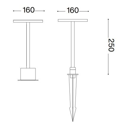 Ideal Lux - Lampe extérieure TOFFEE LED/11W/230V CRI 90 IP65 anthracite
